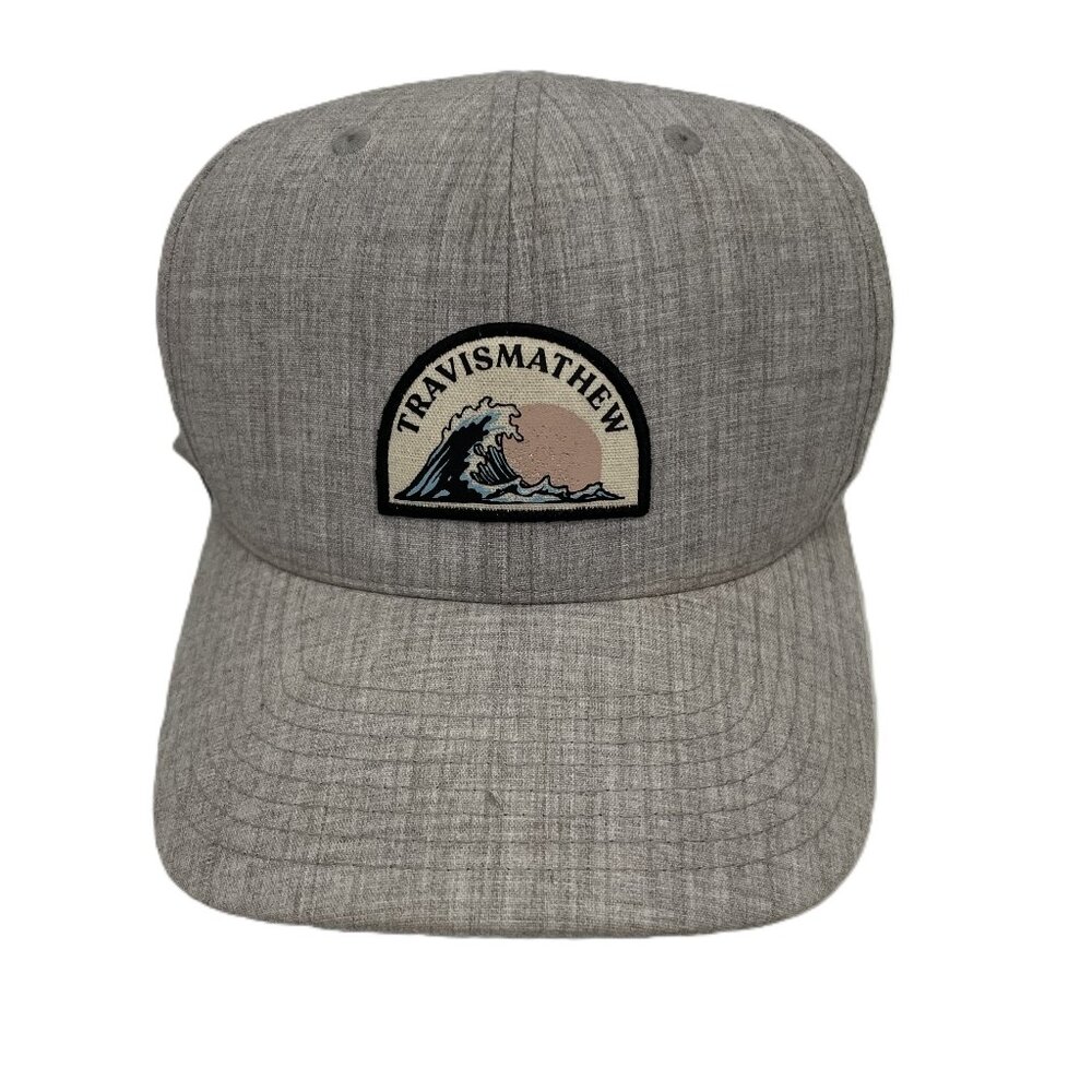 Travis Mathew Flexfit 110 Snapback Hat Cap Yupoong 110OneTen Gray Golf Wave